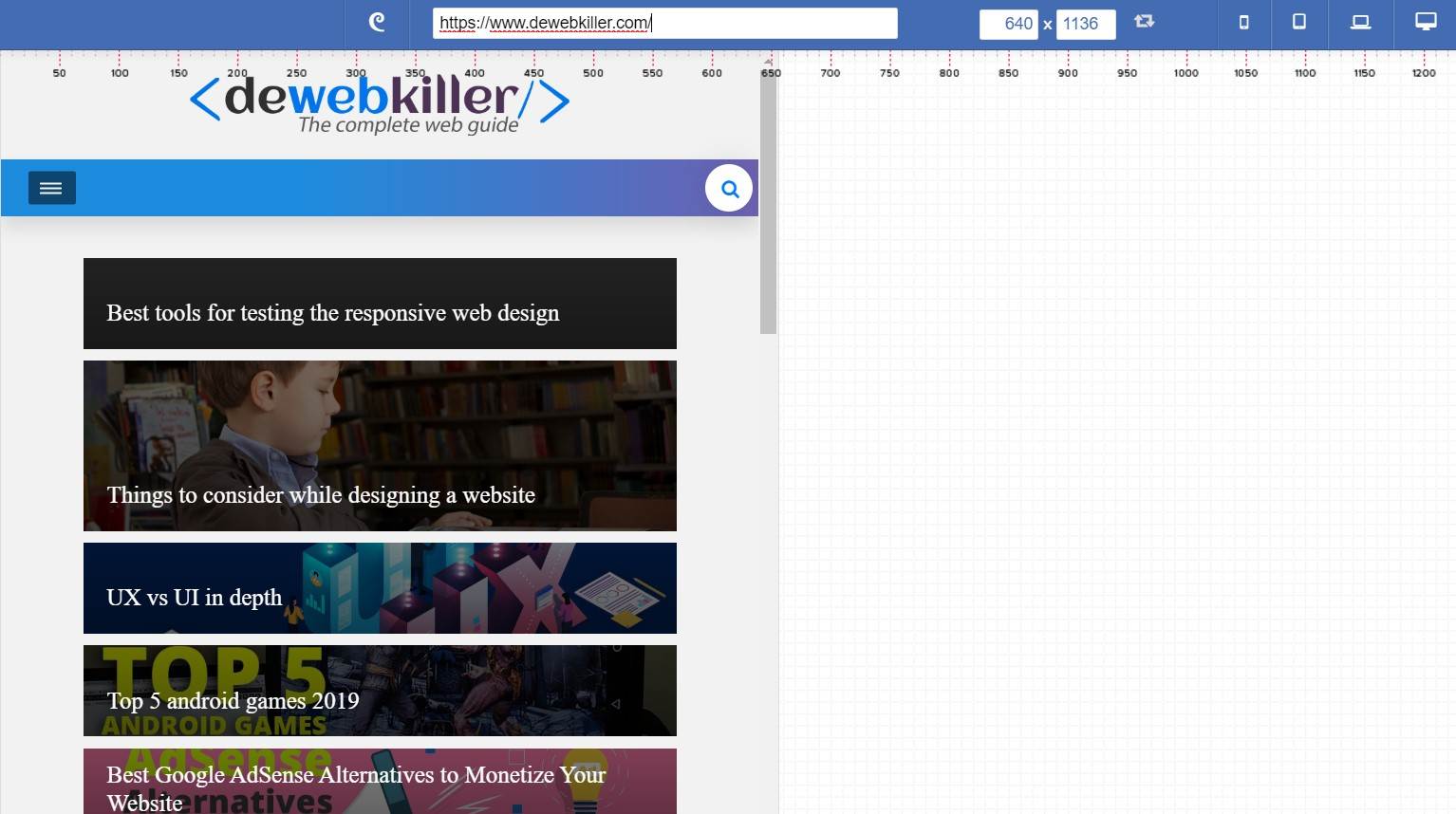 tools for testing the responsive web design  design resources