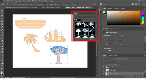 Custom Shape Tool