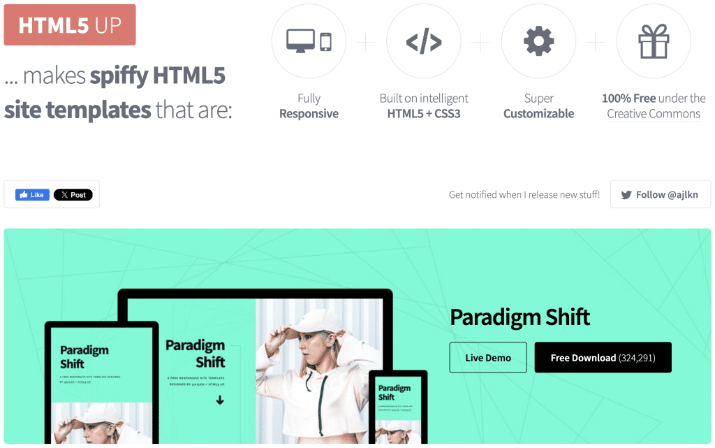HTML5 UP-Free Sites to Download Stunning Web Templates